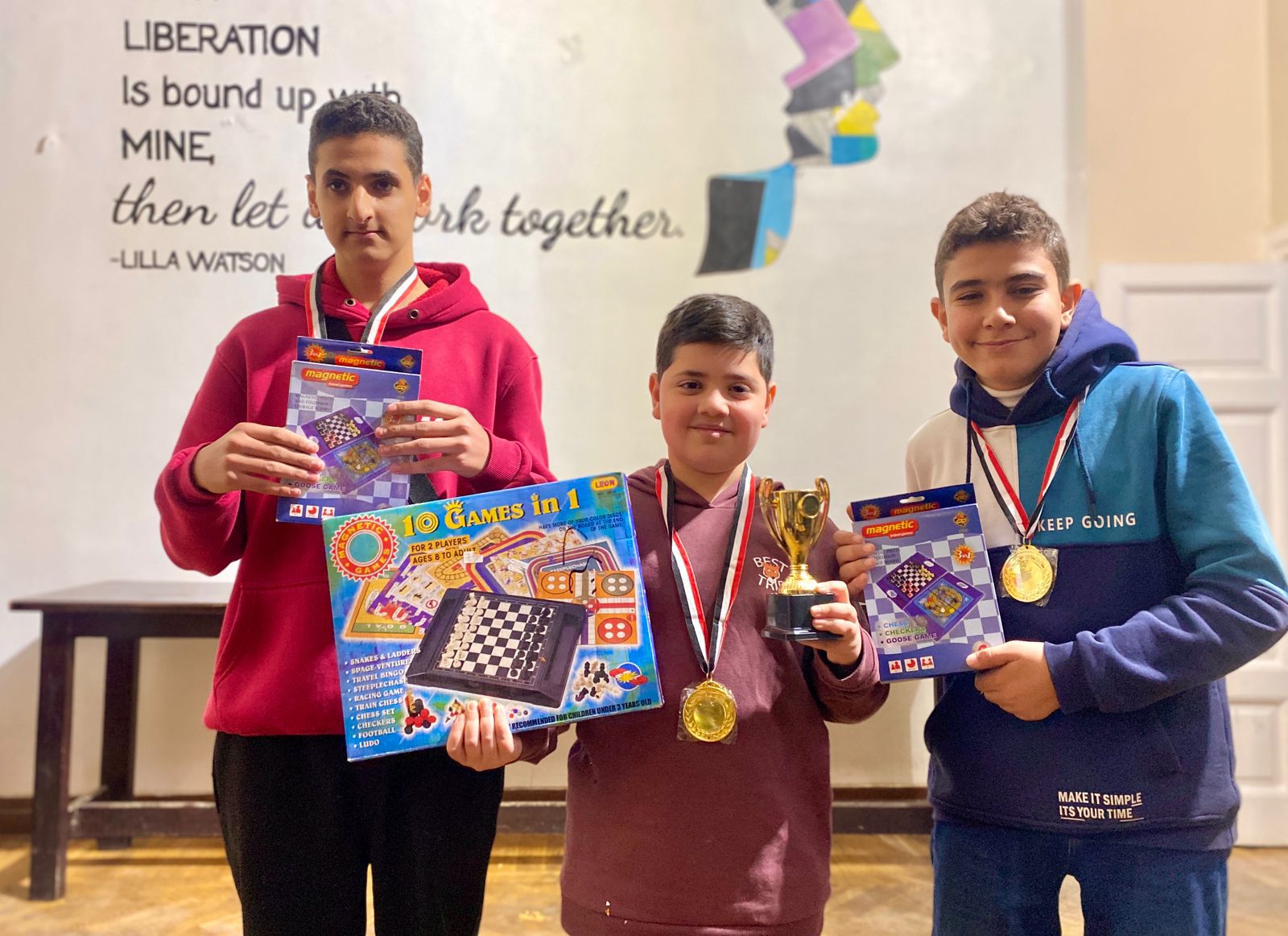 Our team is achieving top ranks in the community chess championship.