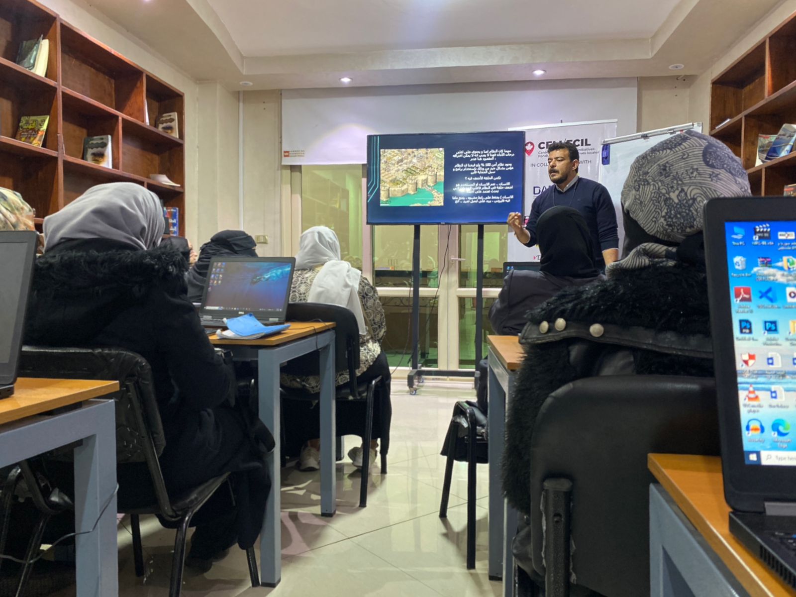 A training course in cybersecurity for refugees in Egypt funded by the Canadian embassy
