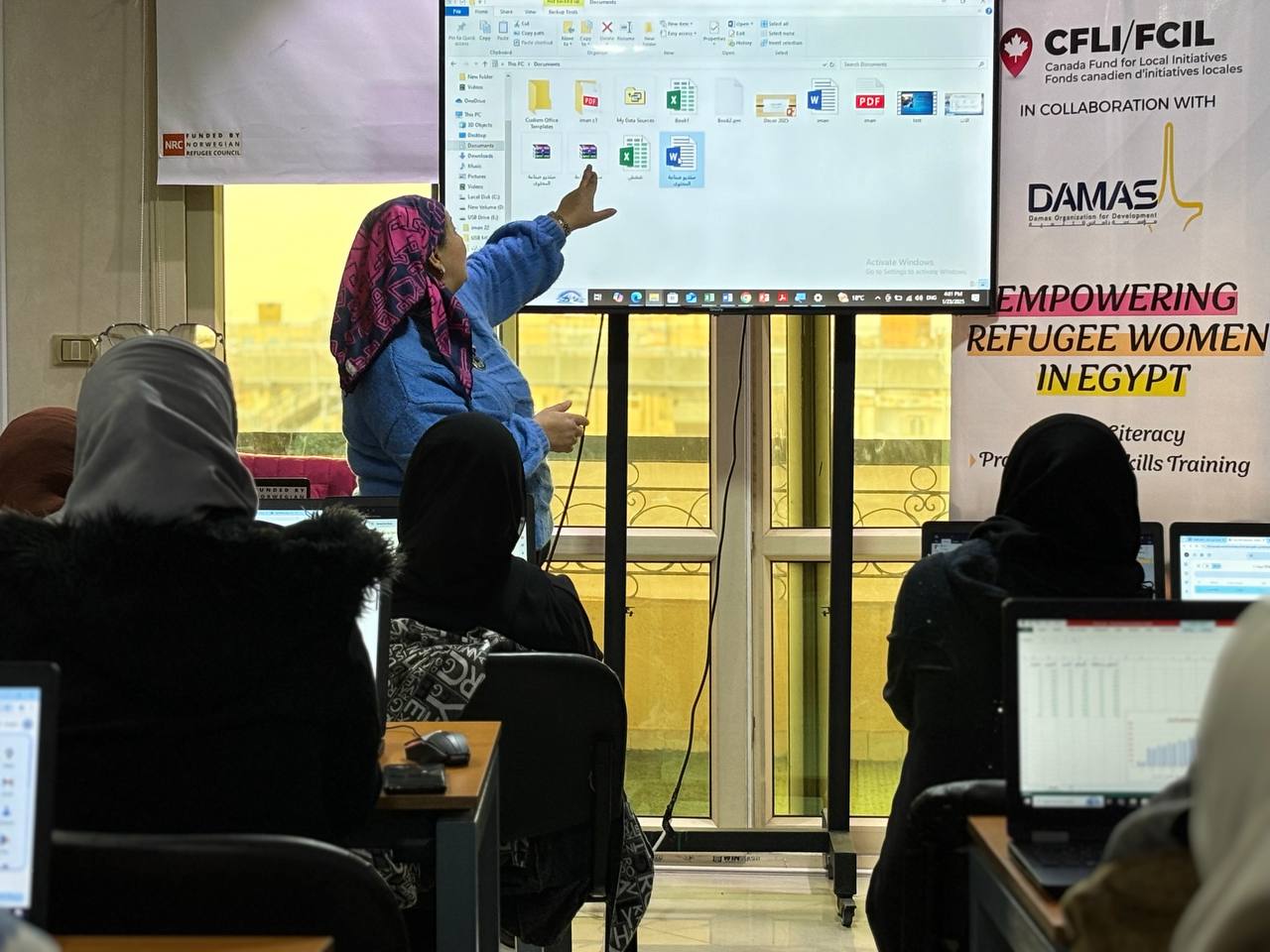 تدريب محو الأمية للنساء اللاجئات لتمكينهن من دخول سوق العمل